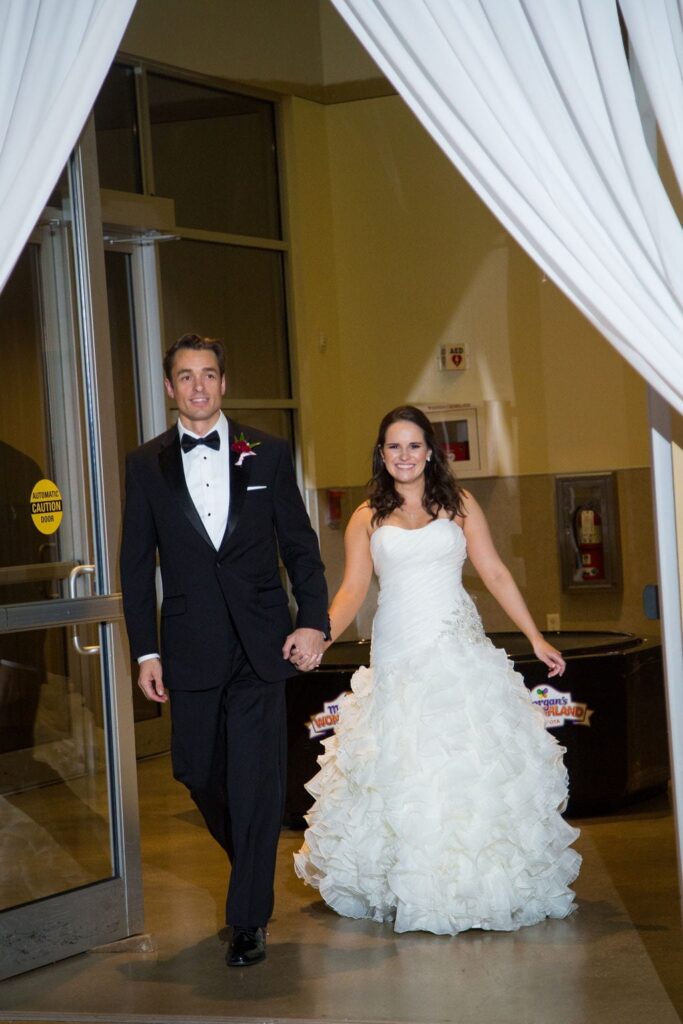 Ashley and Josh's wedding entrance