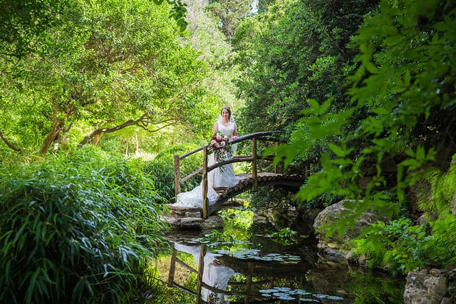 Andrea's Bridal reflection the Austin Botanical Gardens