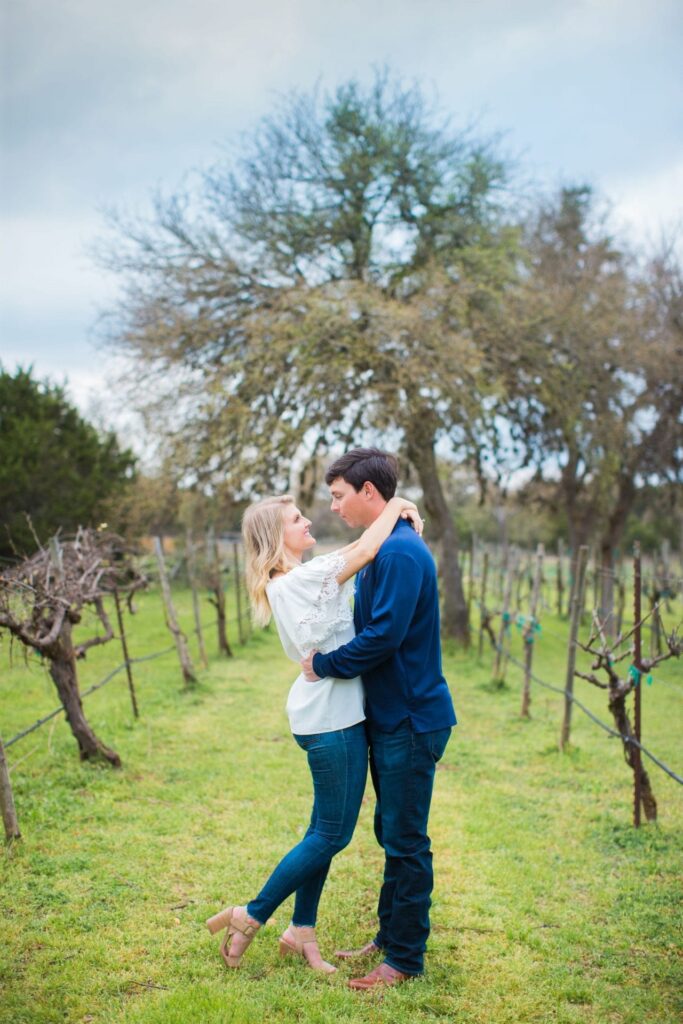 Michele Engagement session in the vines at Oak Valley Vineyards