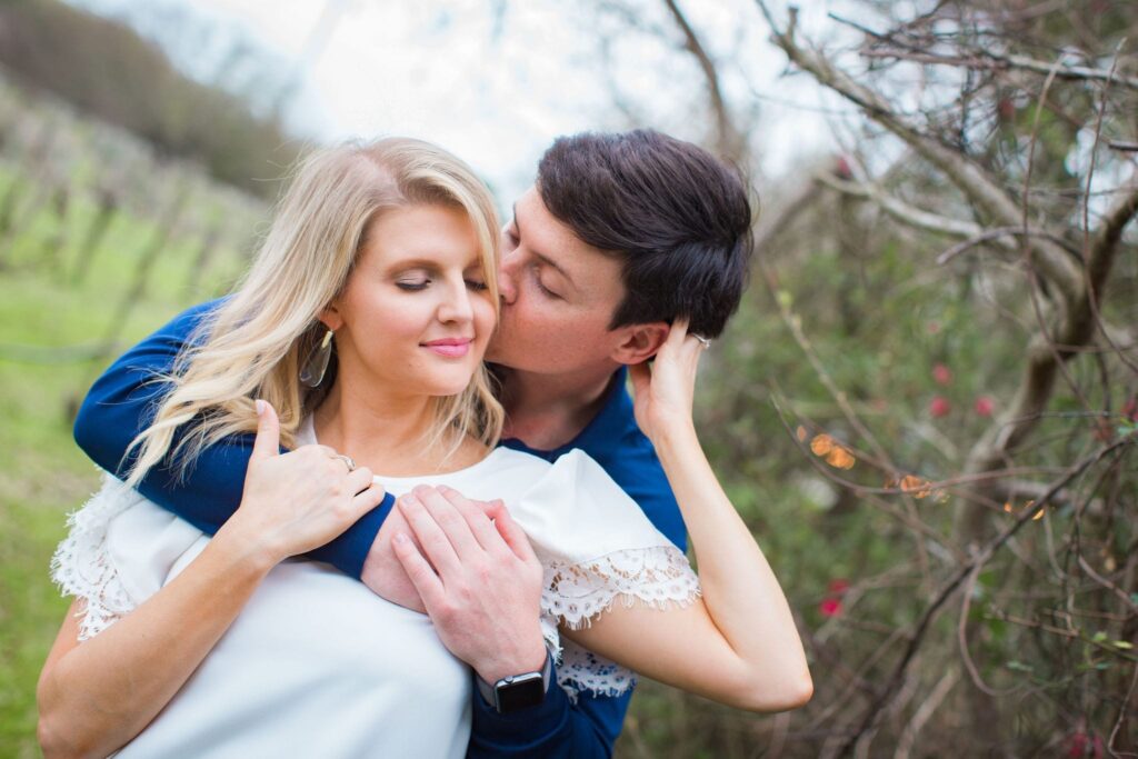 Michele Engagement session at Oak Valley Vineyards in the roses romance