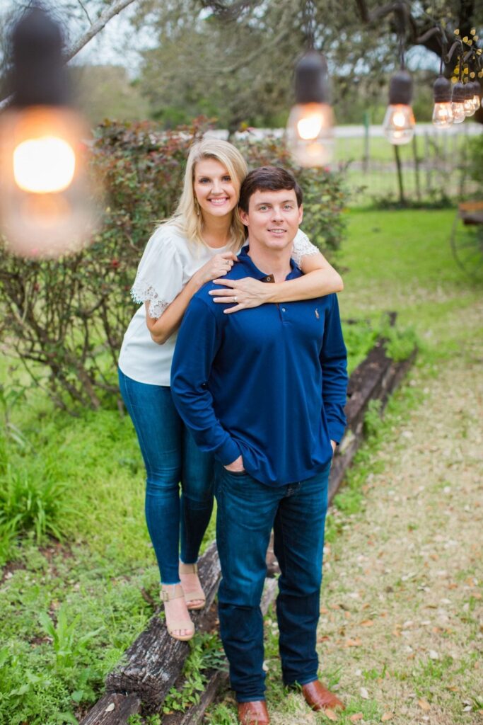 Michele Engagement session at Oak Valley Vineyards in the lights