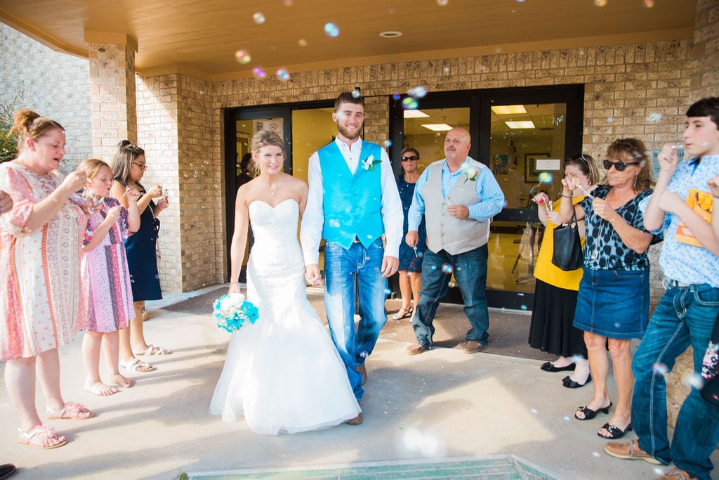 Courtney and Bearen's Wedding receptions exit