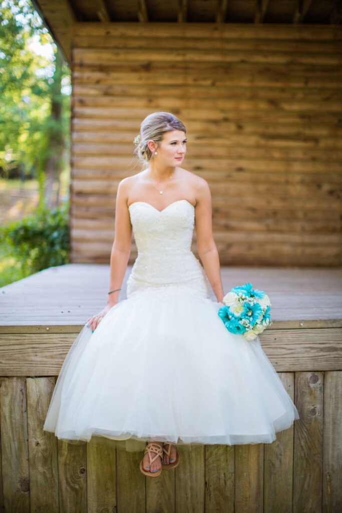 Courtney and Bearen's Wedding bride on wood