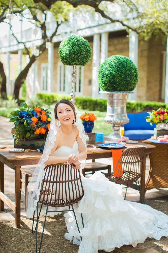 Marriott Plaza Styled shoot bride siting at head table