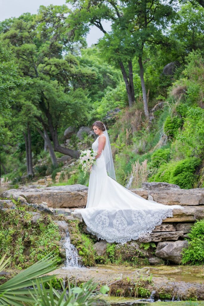 Samantha's Bridal Hidden Fall top of the falls prayer