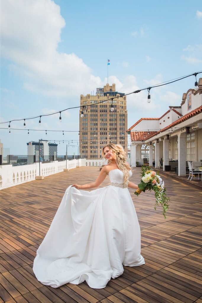 St Anthony Styled wedding bride on roof top