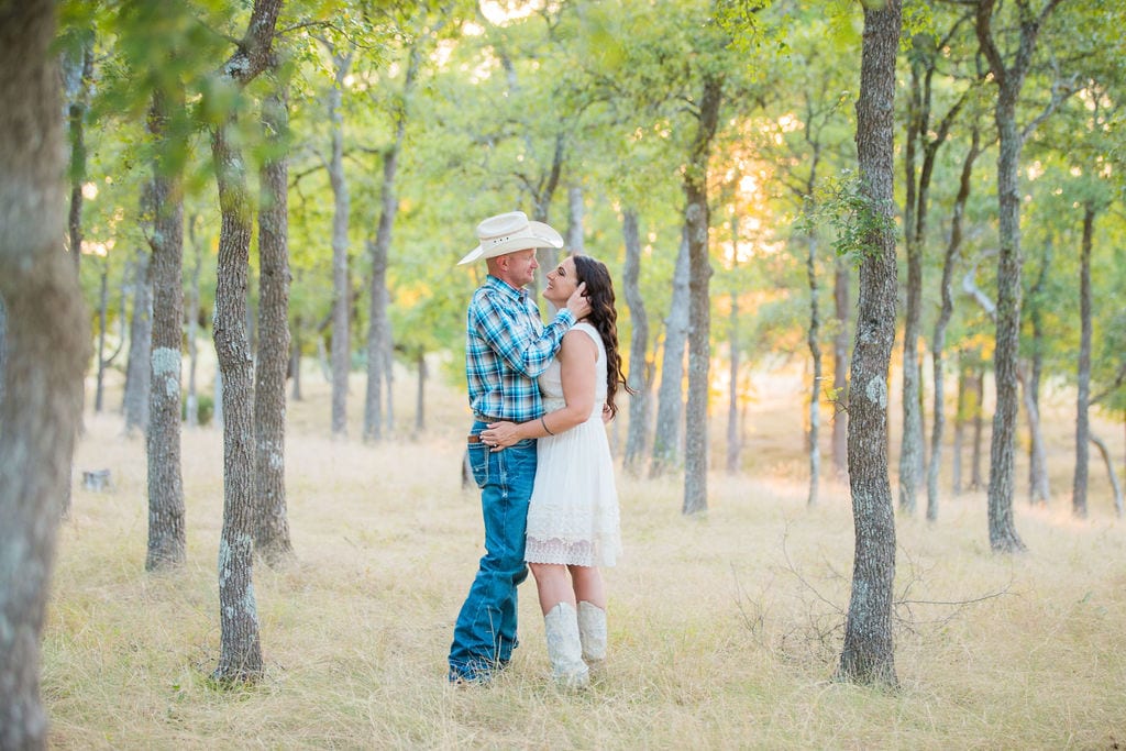 Tess -Lance Boerne, TX Engagement Portrait in the trees