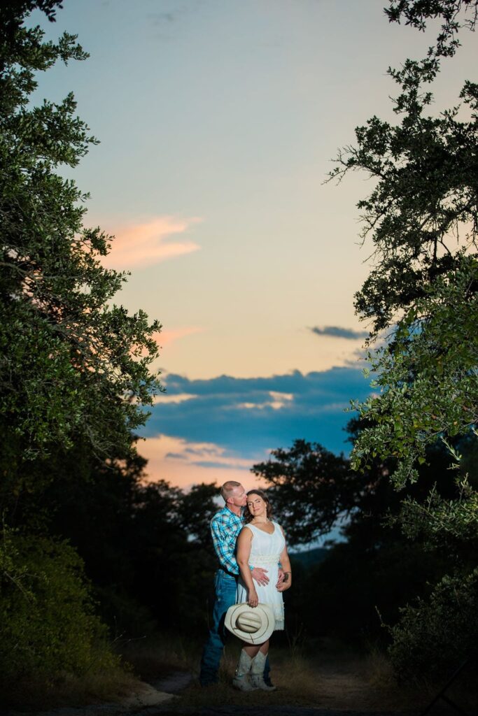 Tess -Lance Boerne, TX Engagement Portrait sunset romance