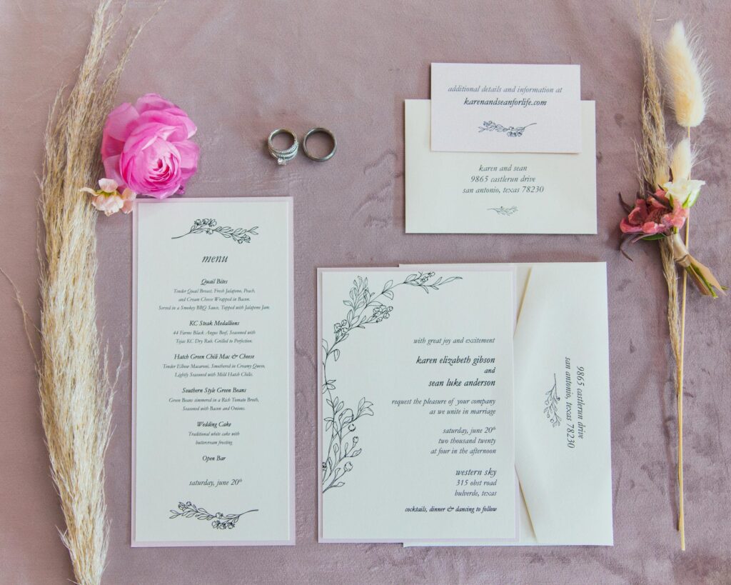 Western Sky Styled shoot invitation suite