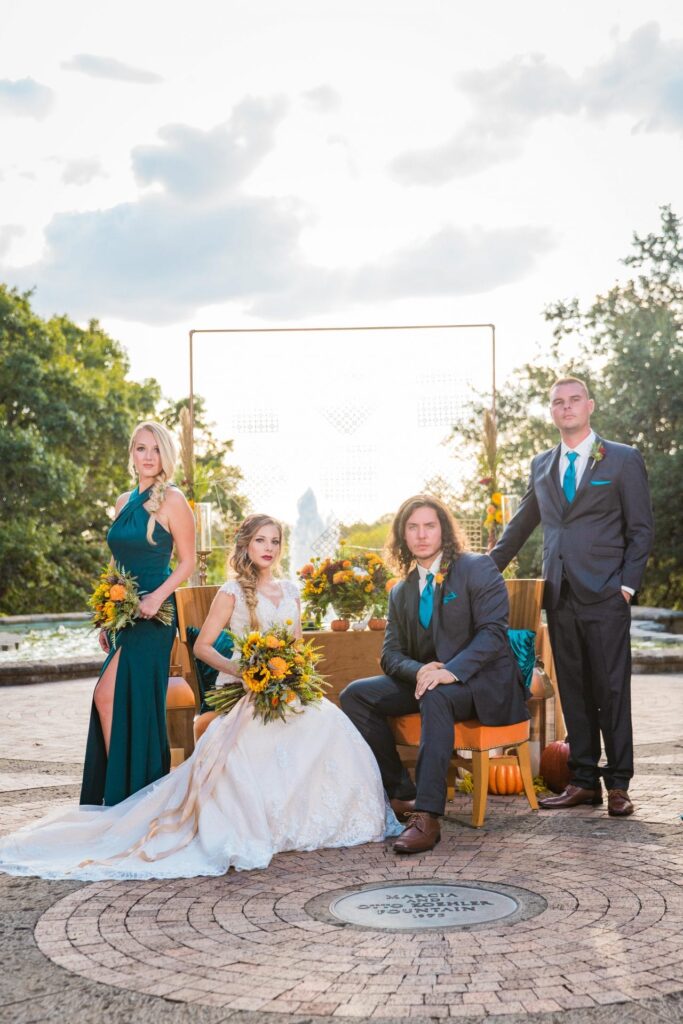 Fall styled shoot at the McNay art museum head table group shot