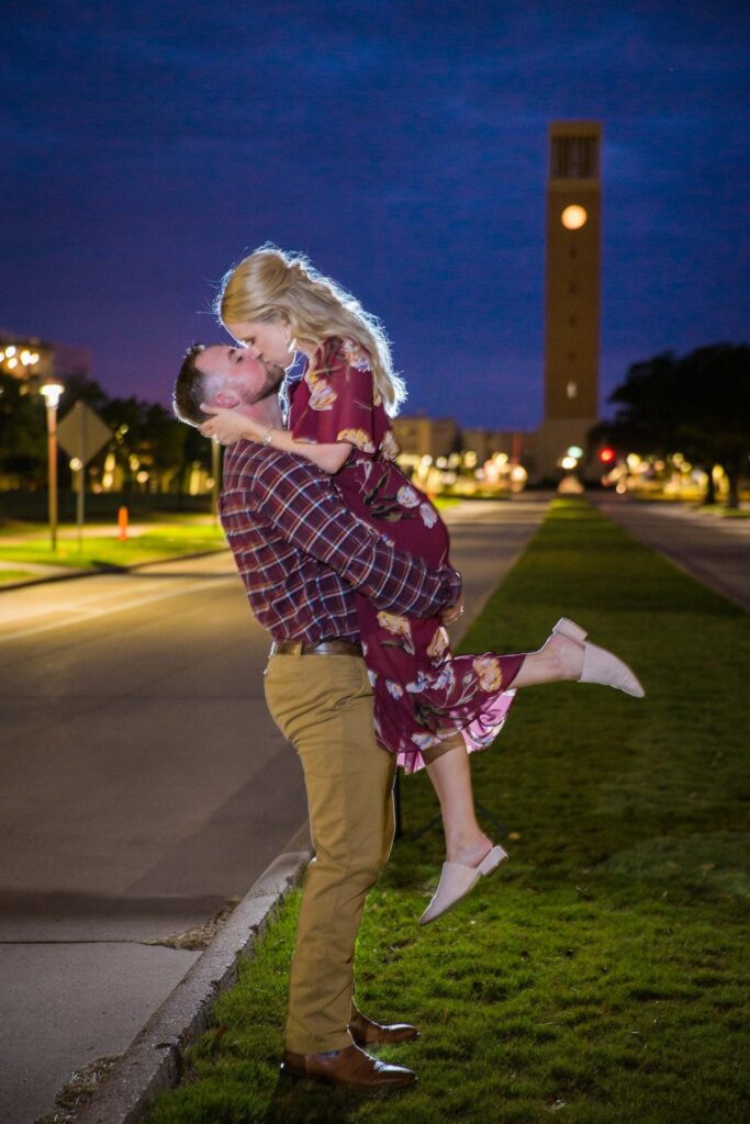 Molly's engagement Texas a and M bell tower