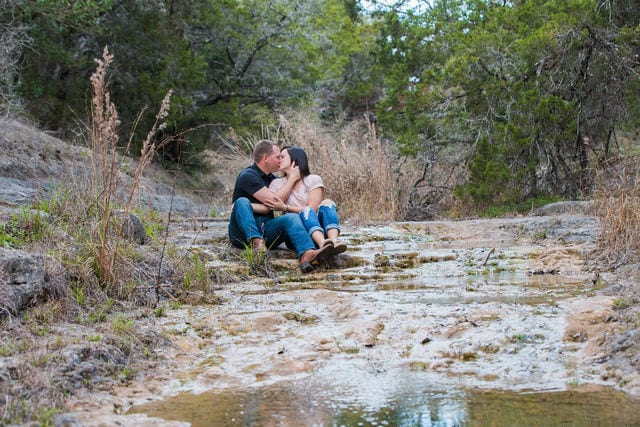 Stefan and Ashley's engagement session in the river bed