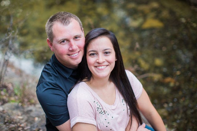 Stefan and Ashley's engagement session. Sitting by the river