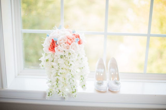 Kristina and Brandon's Wedding at Kendall plantation flowers and shoes