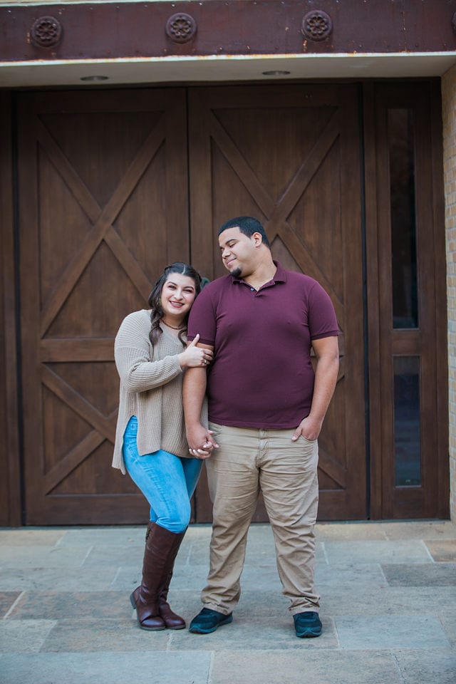 Dana and Andrews engagement session at the Pearl Stable doors