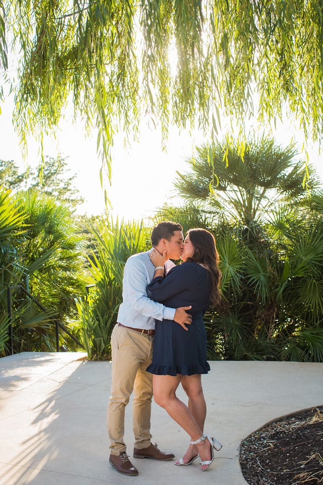Anthony Engagement session at La Cantera Resort in the greenery with sun