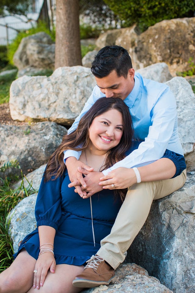Anthony Engagement session at La Cantera Resort on the rocks