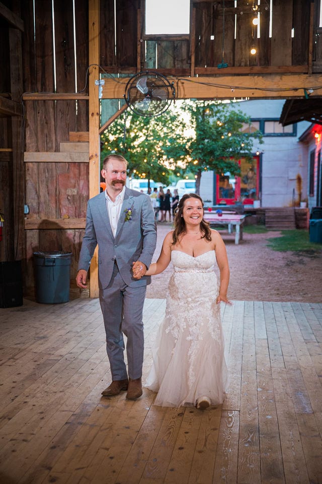 Keely's wedding in Mason TX, entrance