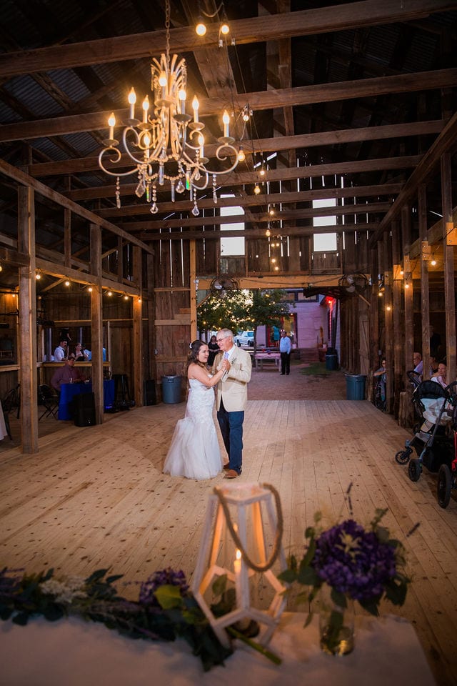 Keely's wedding in Mason TX, father's dance barn and chandelier