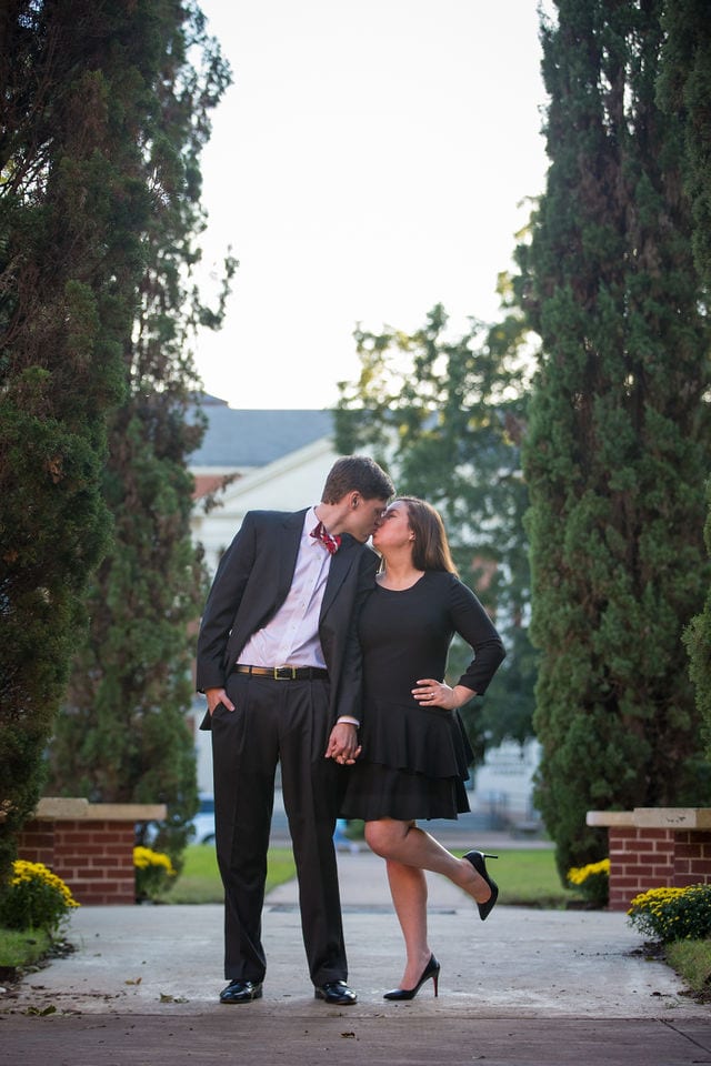 Allison's engagement Baylor University kissing in the trees