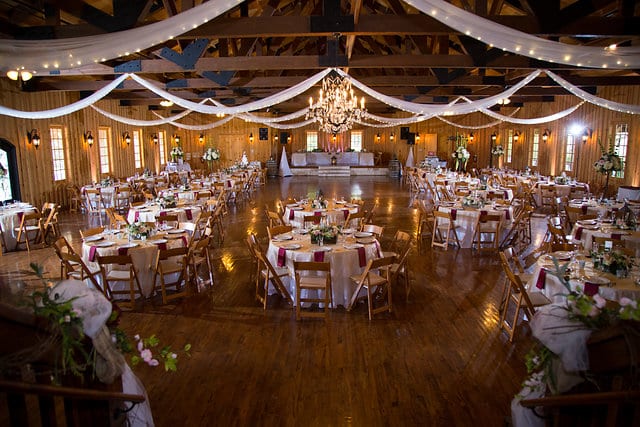 Amberlynn's wedding at The Milestone New Braunfels ballroom decor