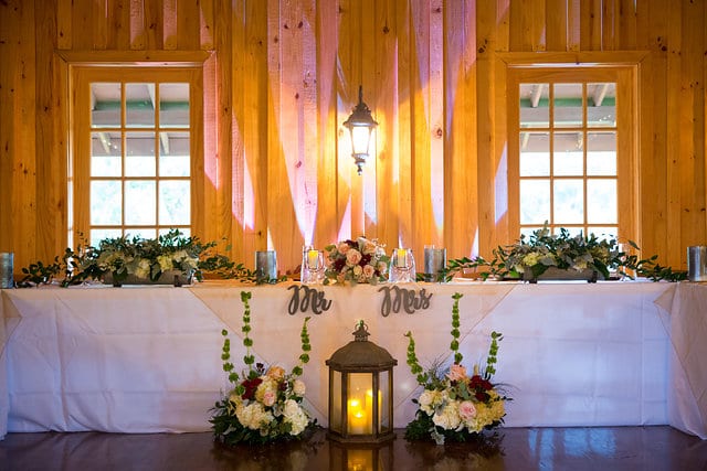 Amberlynn's wedding at The Milestone New Braunfels head table