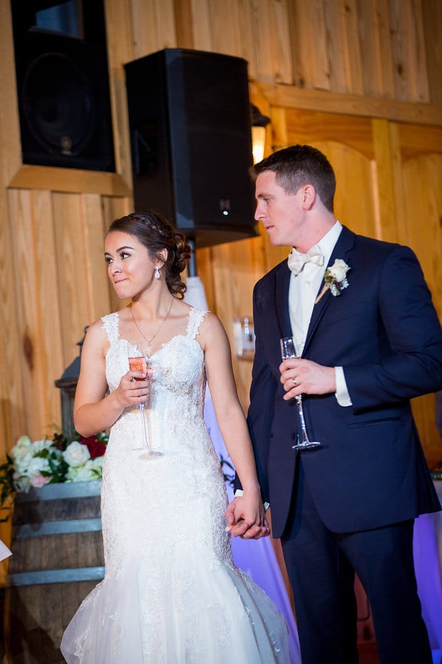 Amberlynn's wedding at The Milestone New Braunfels reception toasts emotional