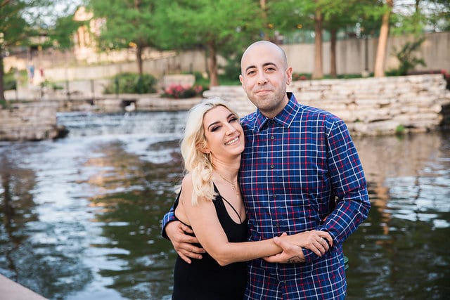 Chantel's engagement session at the Pearl by the water fall