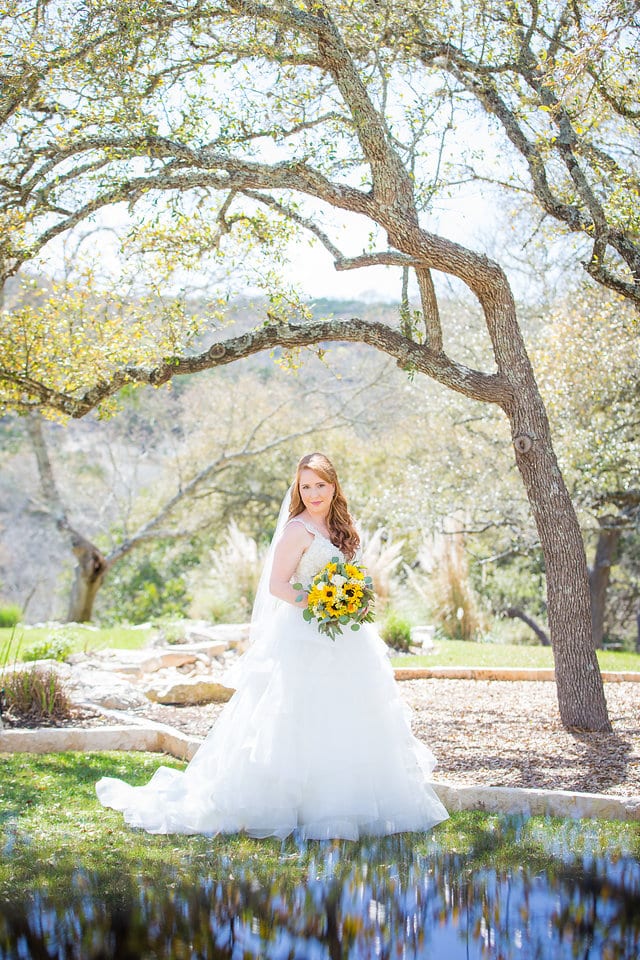 Jamie's Bridal at the Milestone in Boerne top of the spring refection
