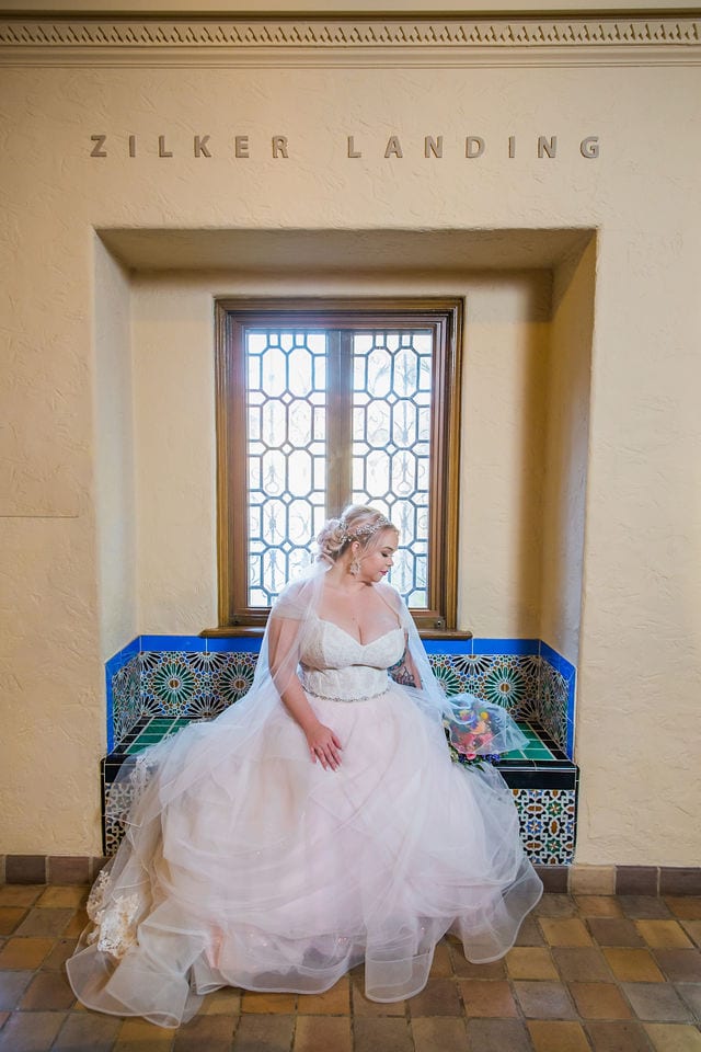 Katie's Bridal session at the McNay looking down on Zilker Landing