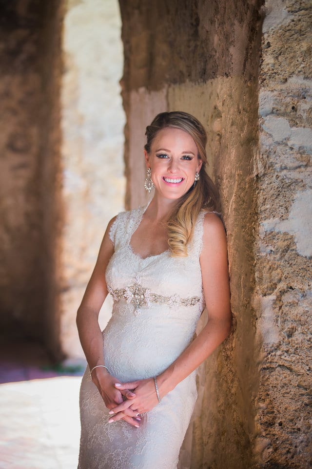 Kimb bridal at Mission Conception portrait by arches