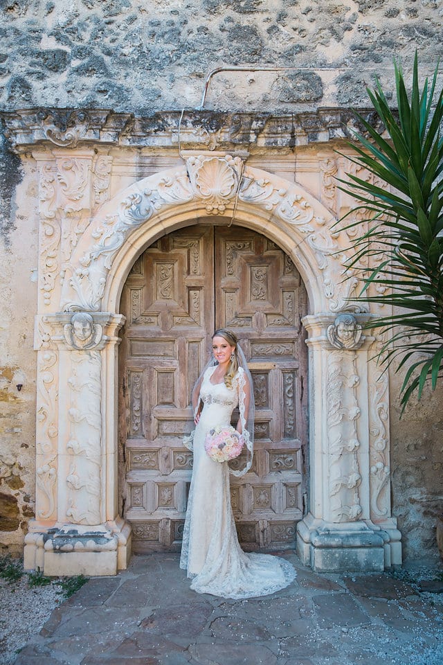 Kimb bridal at Mission San Jose rose room doors