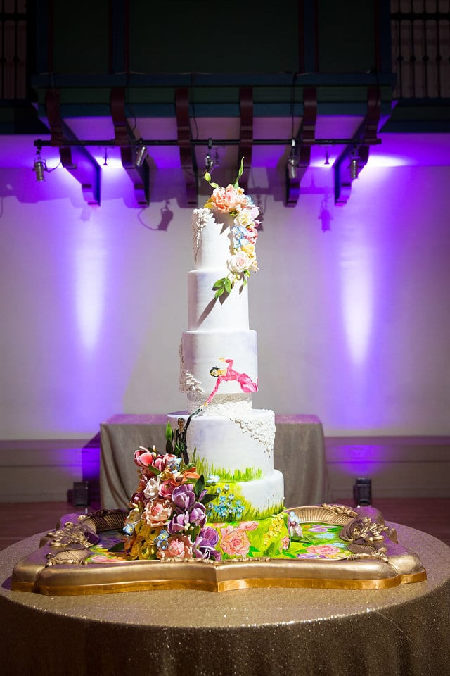 Nick and Liz wedding reception at the McNay Art Museum the cake
