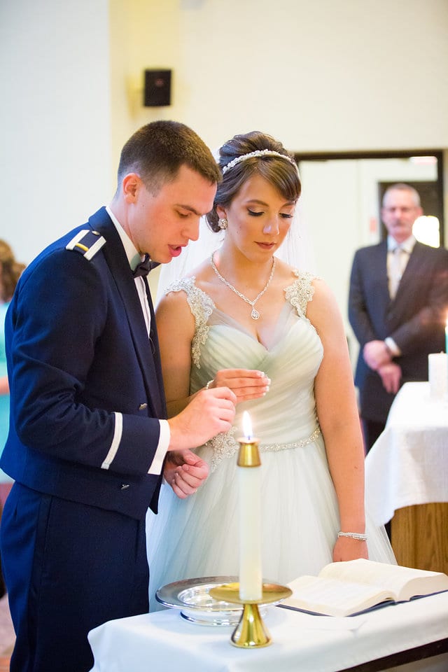 Skye Wedding Randolph Air Force Base Main Chapel ceremony unity