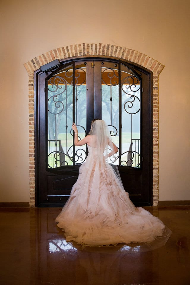 Victoria's bridal at The Chandelier of Gruene bride at the doors
