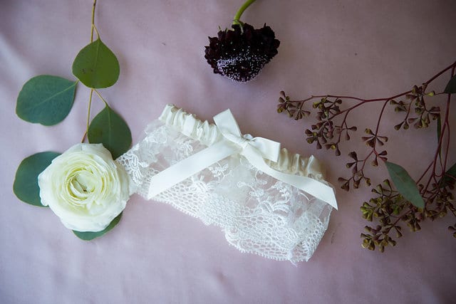 Caitlin's wedding flowers and garter