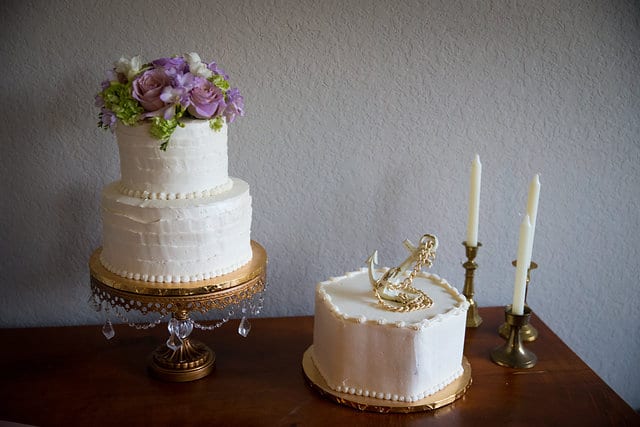 Caitlin's hill country wedding cake and grooms cake