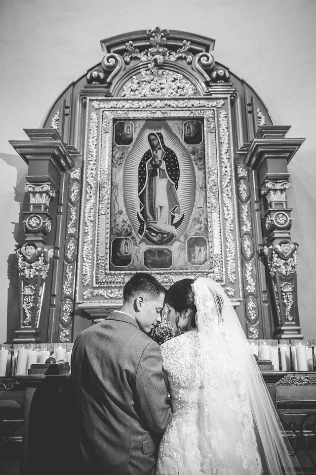 Carolina and David's Wedding, prayer couple portrait