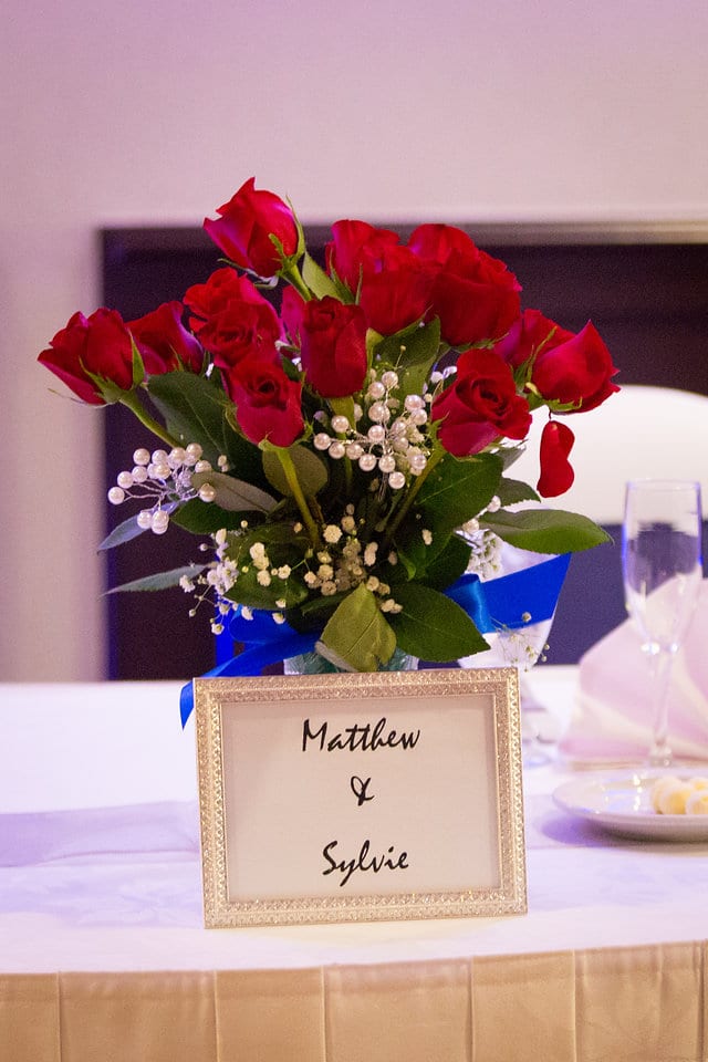 Sylvie and Matthew's Wedding, Roses and Sign