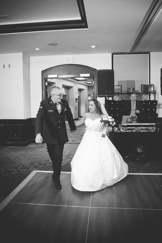 Sylvie and Matthew's Wedding, Bride and groom dance floor B&W