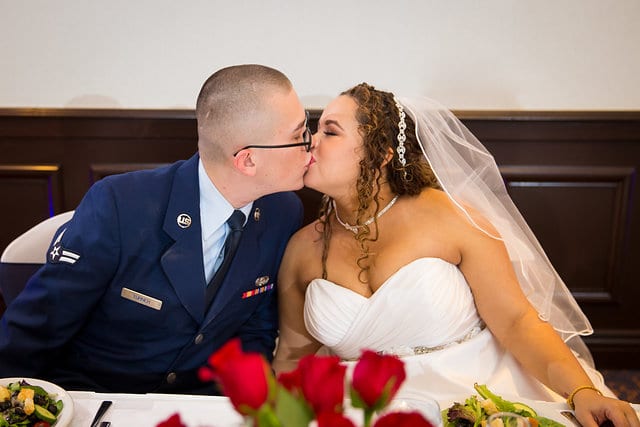 Sylvie and Matthew's Wedding, Kissing at head table