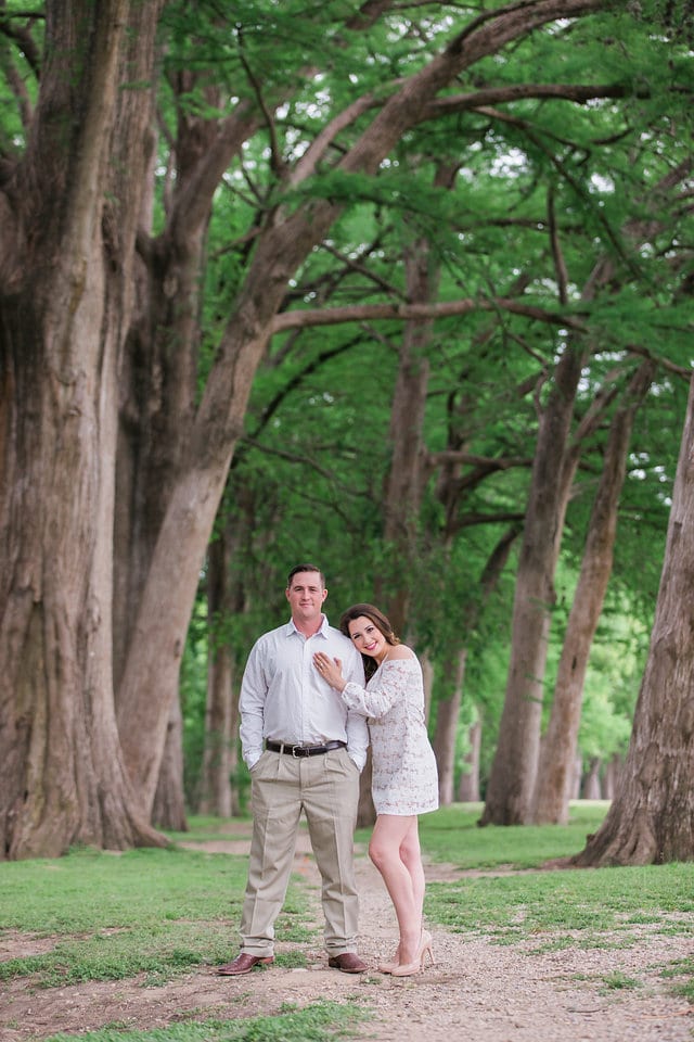 Miles And Victoria engagement session in the Cypree trees