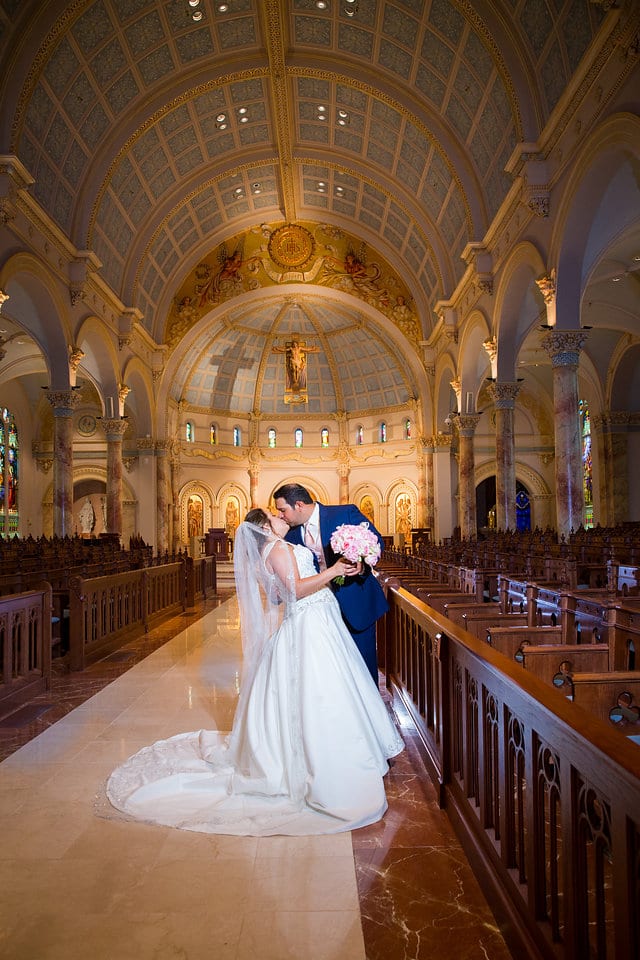 Annette and Andy's aisle portrait at University of the Incarnate Word