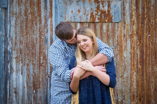CT engagement session at Gruene in the tin wall