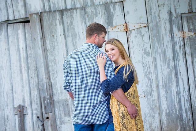 CT engagement session at Gruene in the white wall hugging