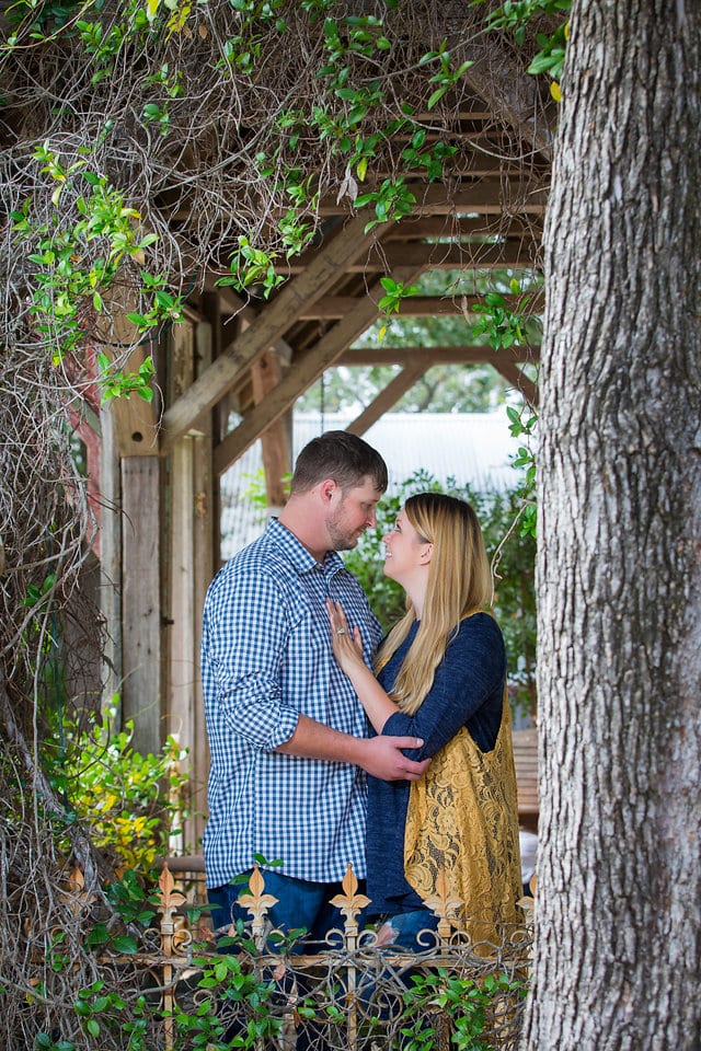 CT engagement session at Gruene in the archway romantic