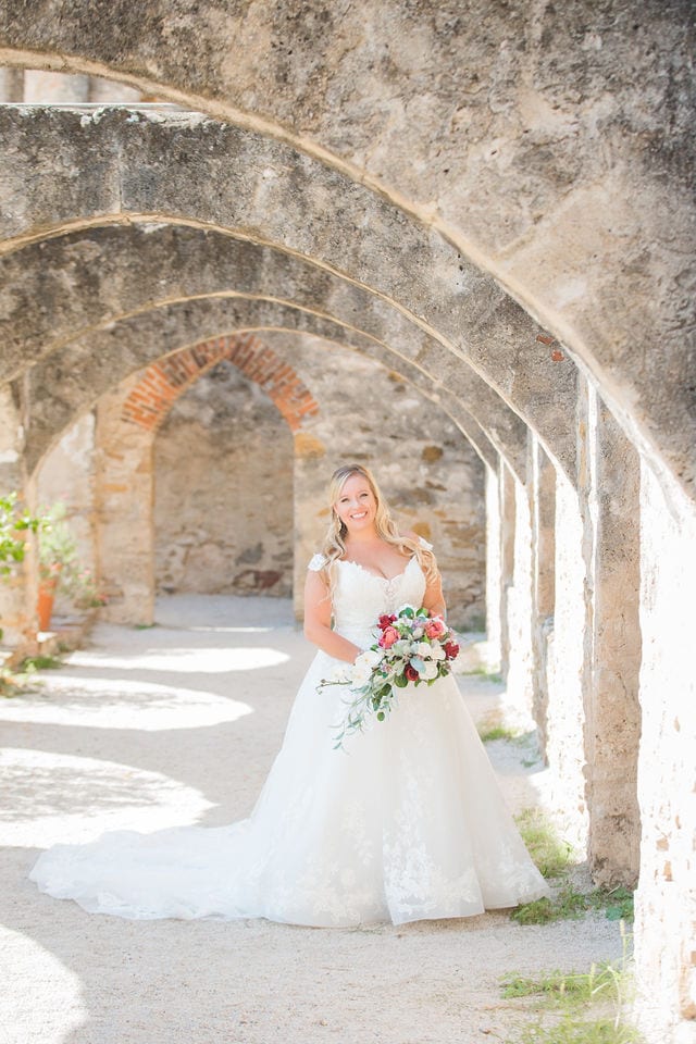 KR Bridal session at Mission San Jose in the arches