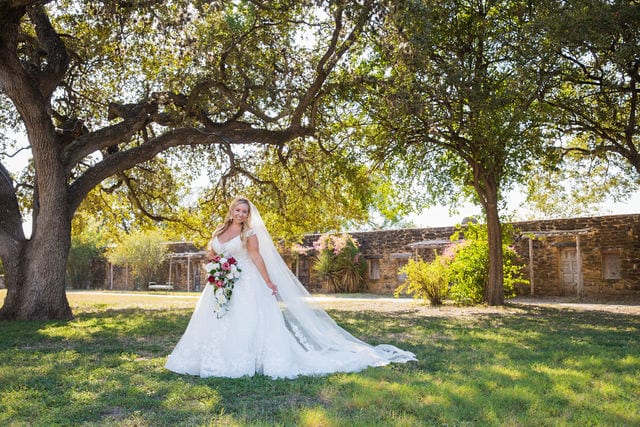KR Bridal session at Mission San Jose bride in the trees