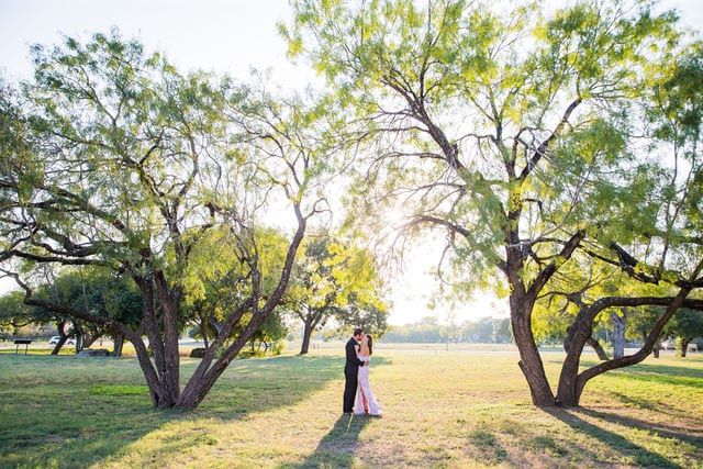 Mary Kate engagement session San Antonio Mission under the tree