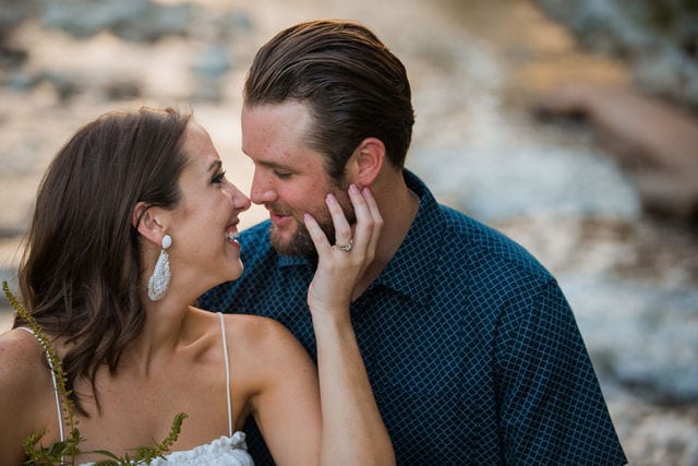 Mary Kate engagement session San Antonio River laughing